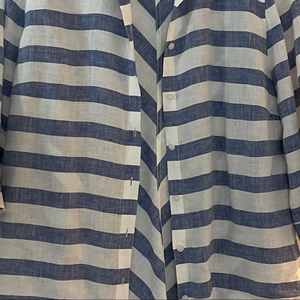 Striped Button Down With Chevron Back - image 3